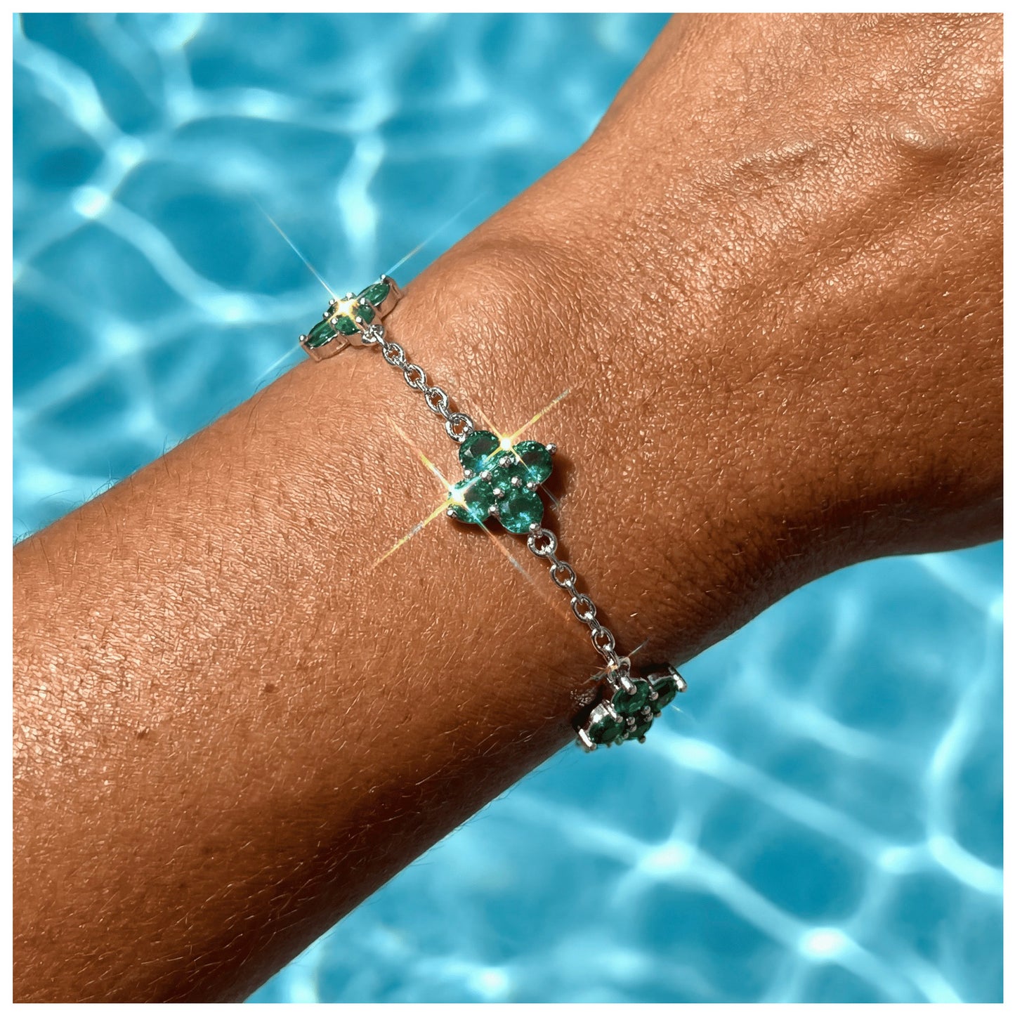 ICED OUT "GREEN CLOVER" ARMBAND - ICERAIN JEWELRY