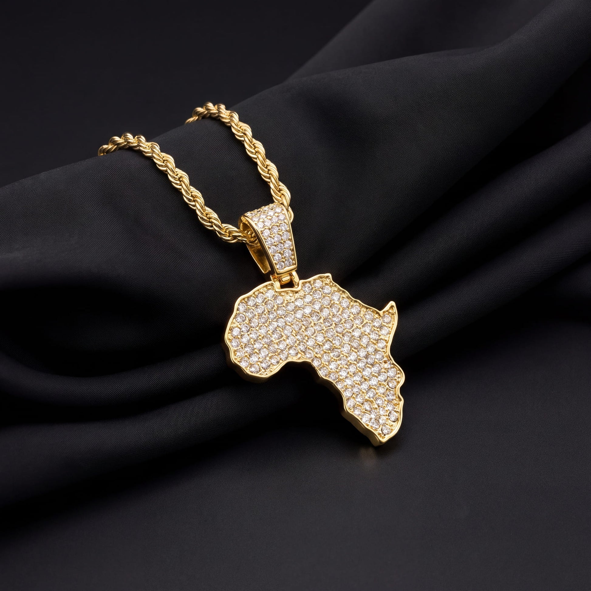 ICED OUT "AFRICA" LÄNDERKETTE - ICERAIN JEWELRY