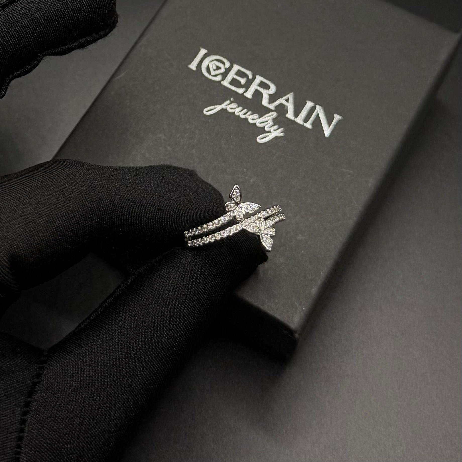 ICED OUT "DOUBLE BUTTERFLY V3" RING - ICERAIN JEWELRY