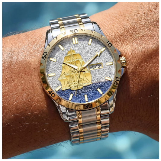 EDELSTAHL "GOLD NAVE" UHR - ICERAIN JEWELRY