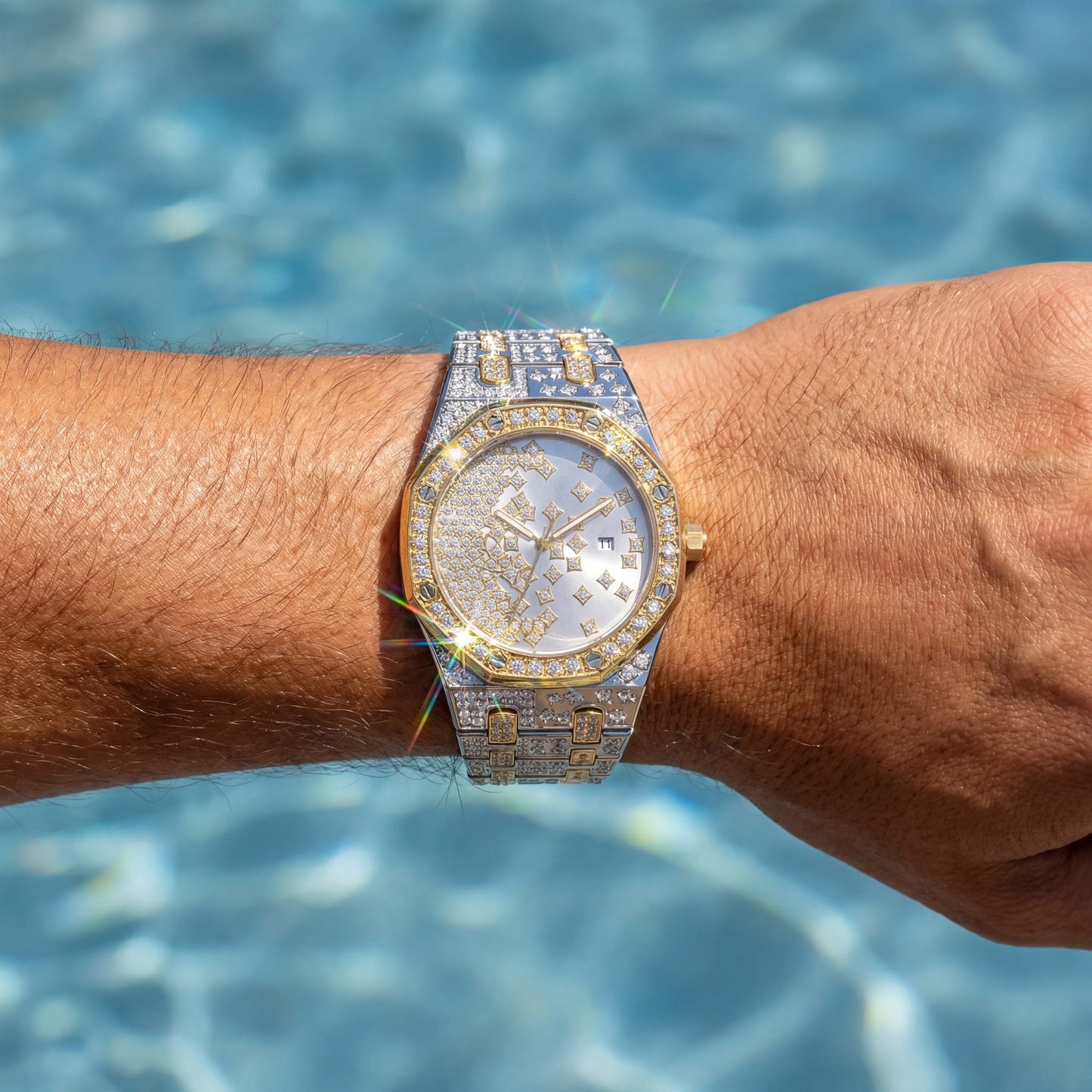 ICED OUT "SPLITERIO" UHR - ICERAIN JEWELRY