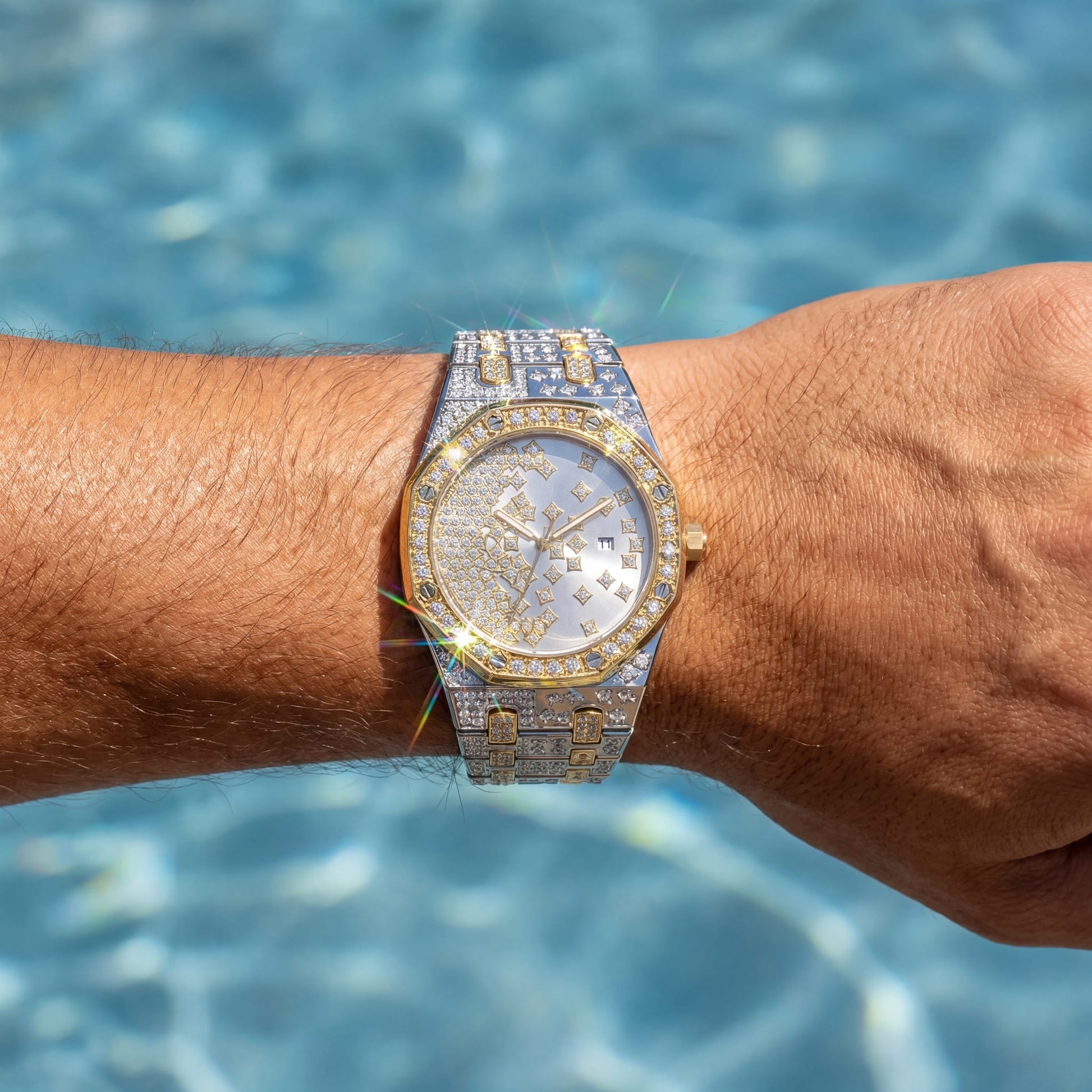 ICED OUT "SPLITERIO" UHR - ICERAIN JEWELRY