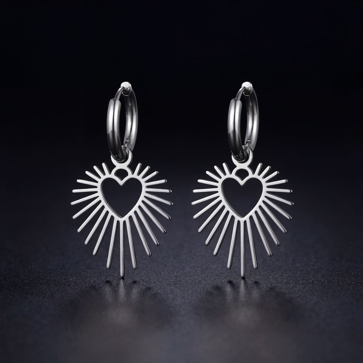 EDELSTAHL "HEART V6" OHRRINGE - ICERAIN JEWELRY