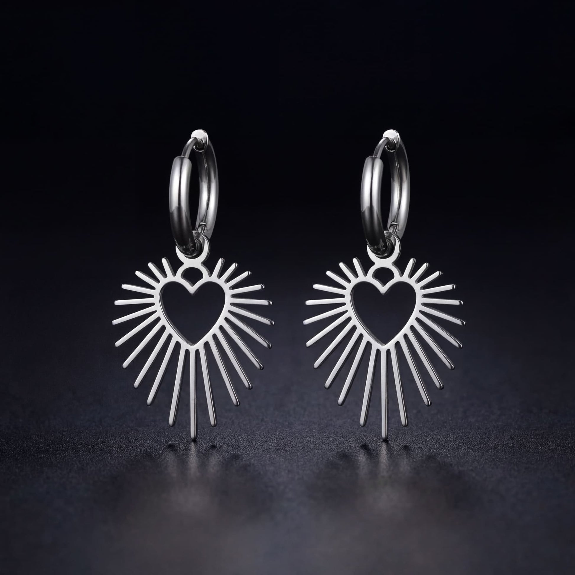 EDELSTAHL "HEART V6" OHRRINGE - ICERAIN JEWELRY