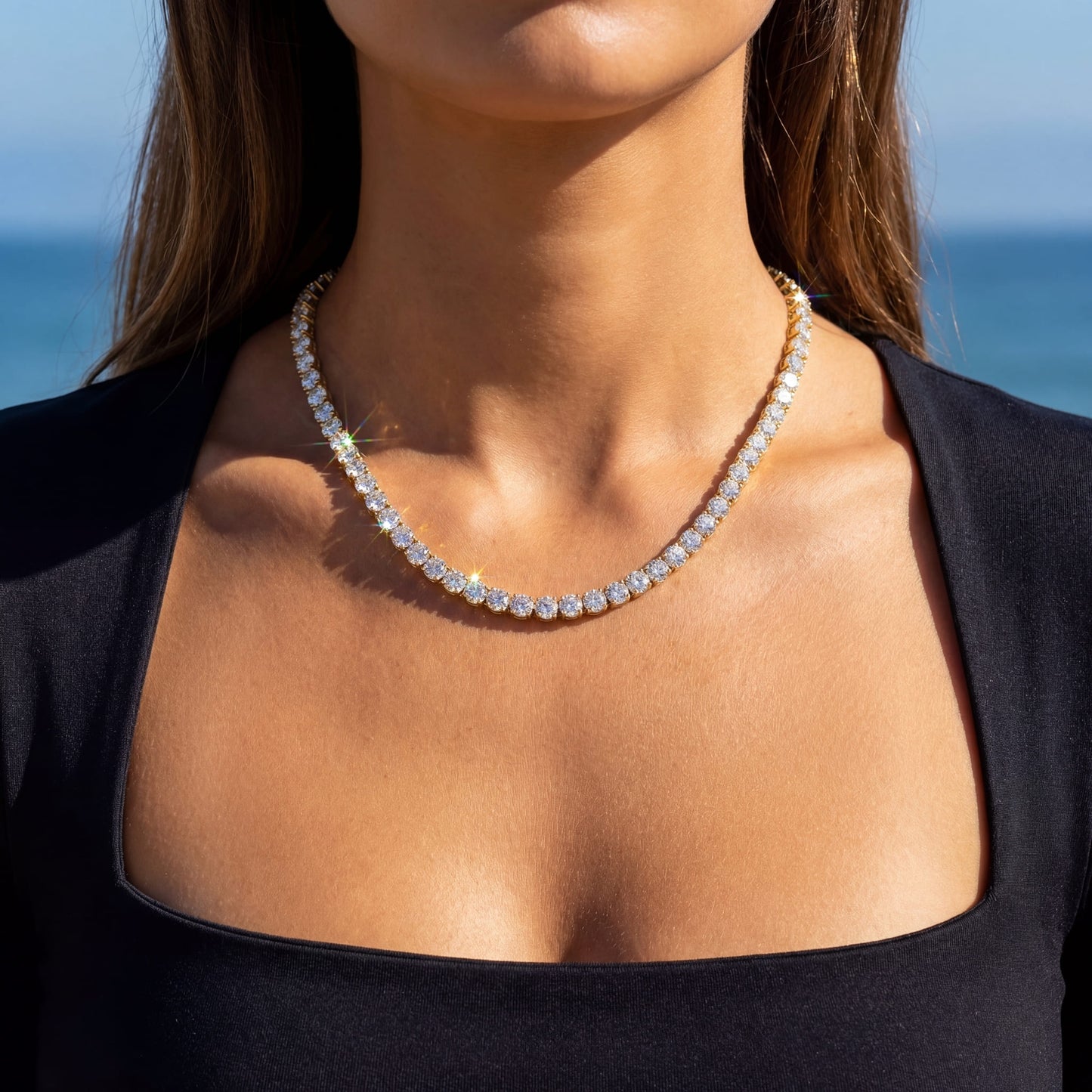 ICED OUT "GOLD TENNIS" KETTE - ICERAIN JEWELRY