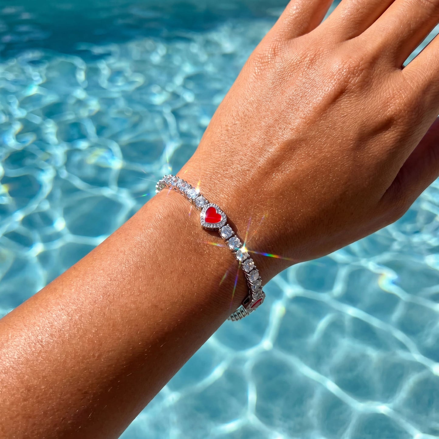 ICED OUT "HEART CLOVER TENNIS" ARMBAND - ICERAIN JEWELRY