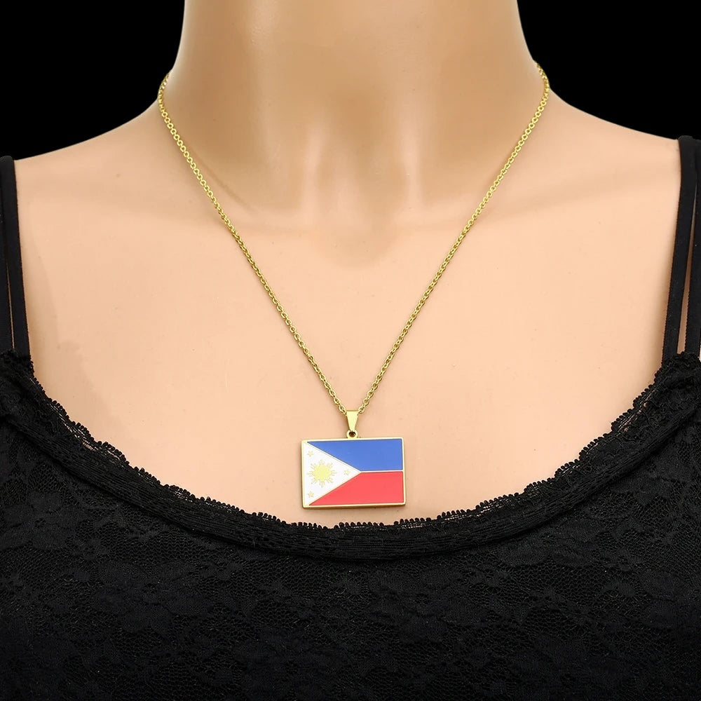 EDELSTAHL "PHILIPPINES FLAG" LÄNDERKETTE - ICERAIN JEWELRY
