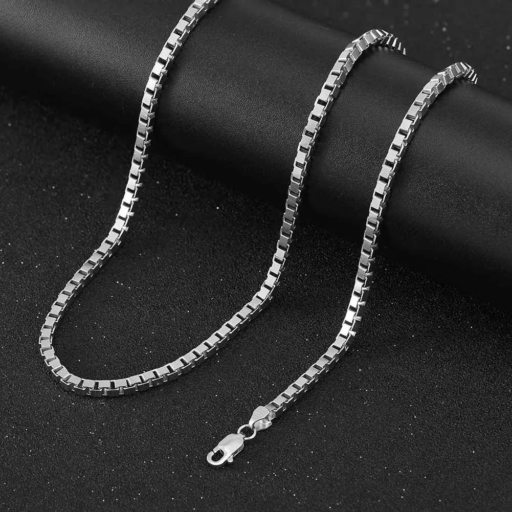 925S SILVER "BOX" KETTE - ICERAIN JEWELRY