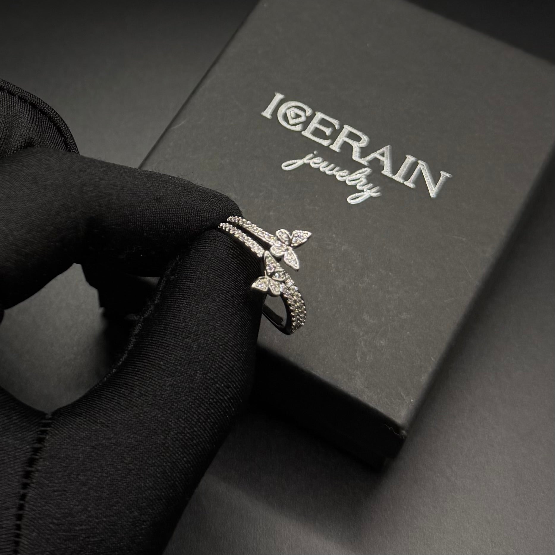 ICED OUT "DOUBLE BUTTERFLY V3" RING - ICERAIN JEWELRY