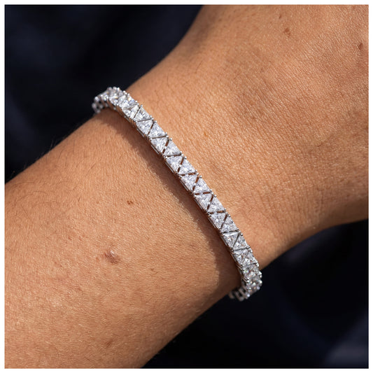 ICED OUT 5MM "TRIANGLE TENNIS" ARMBAND - ICERAIN JEWELRY