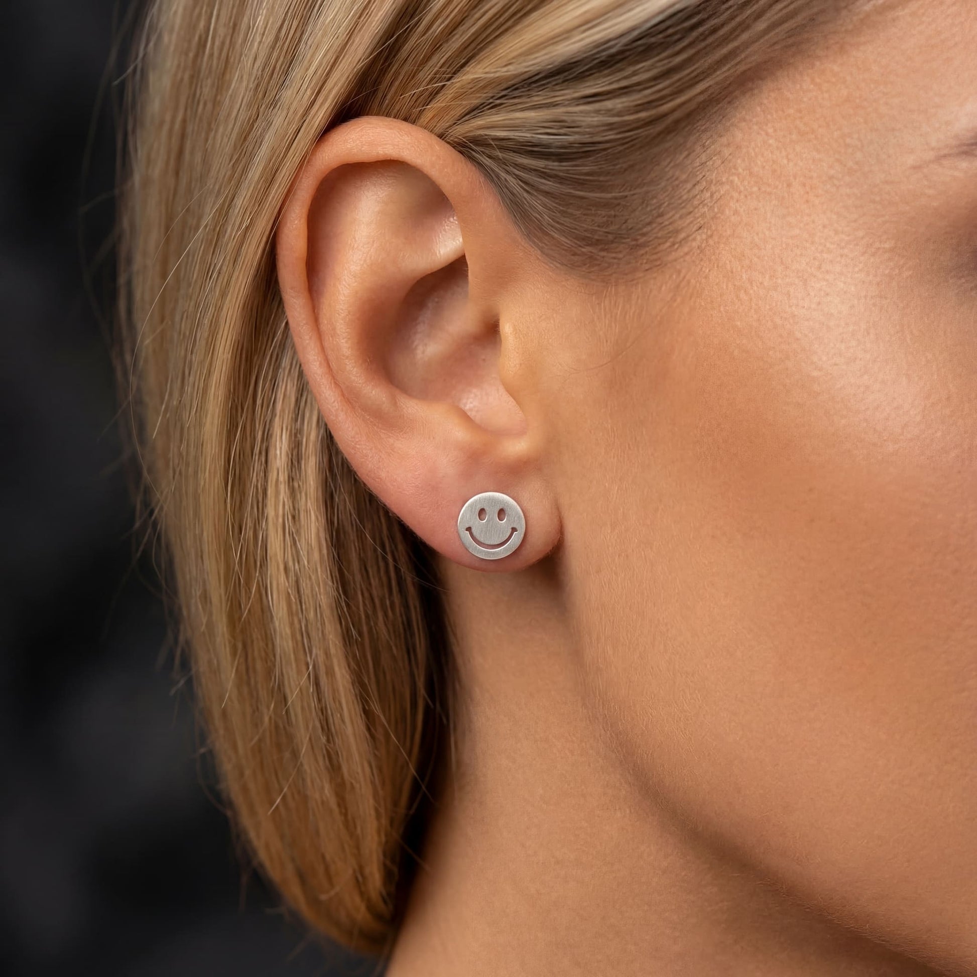 925S SILVER "SMILEY" OHRRINGE - ICERAIN JEWELRY