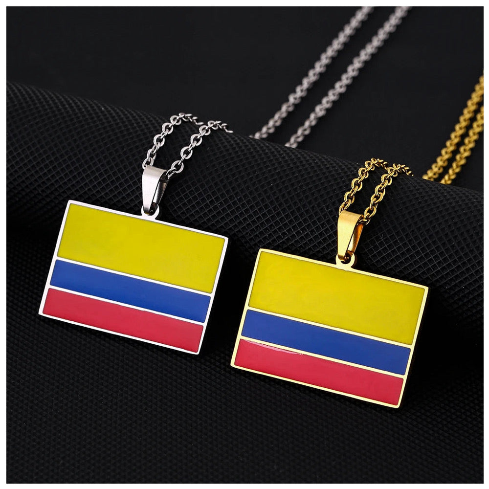 EDELSTAHL "COLOMBIA FLAG" LÄNDERKETTE - ICERAIN JEWELRY