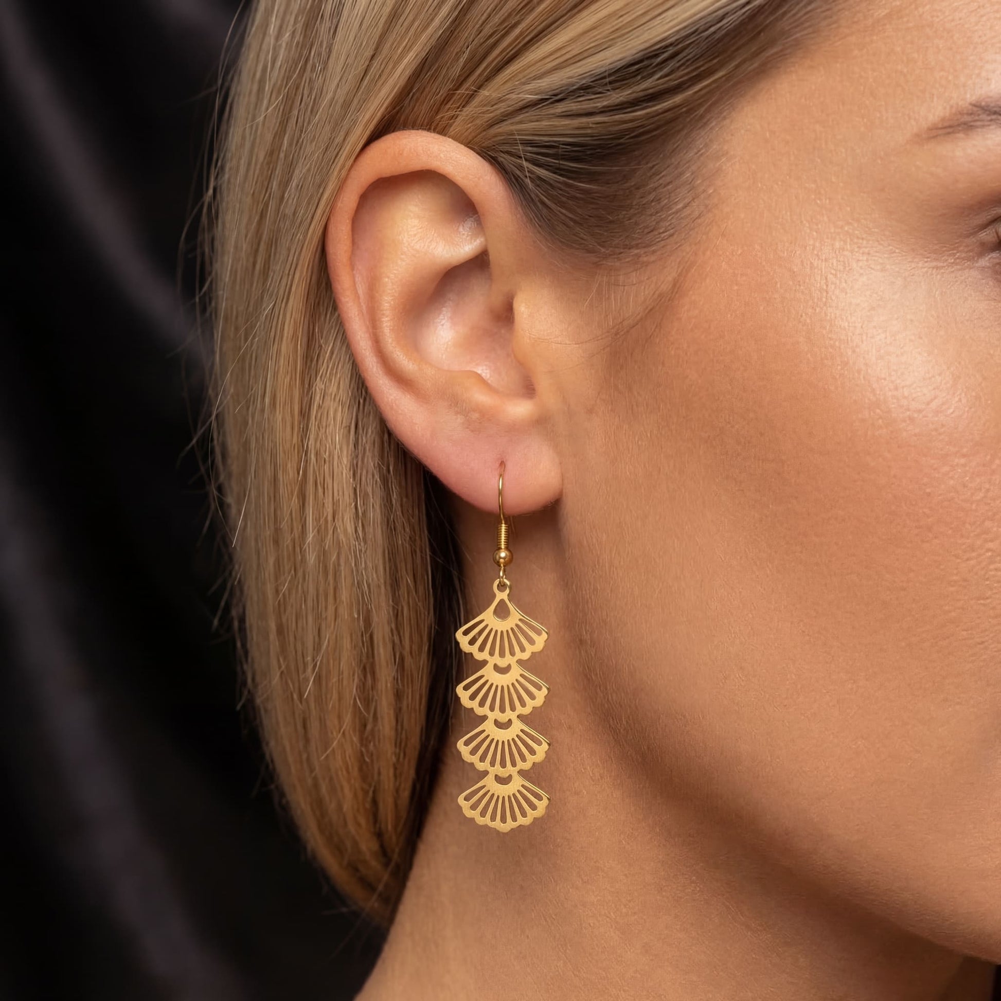 EDELSTAHL "GOLD FEWAR" OHRRINGE - ICERAIN JEWELRY