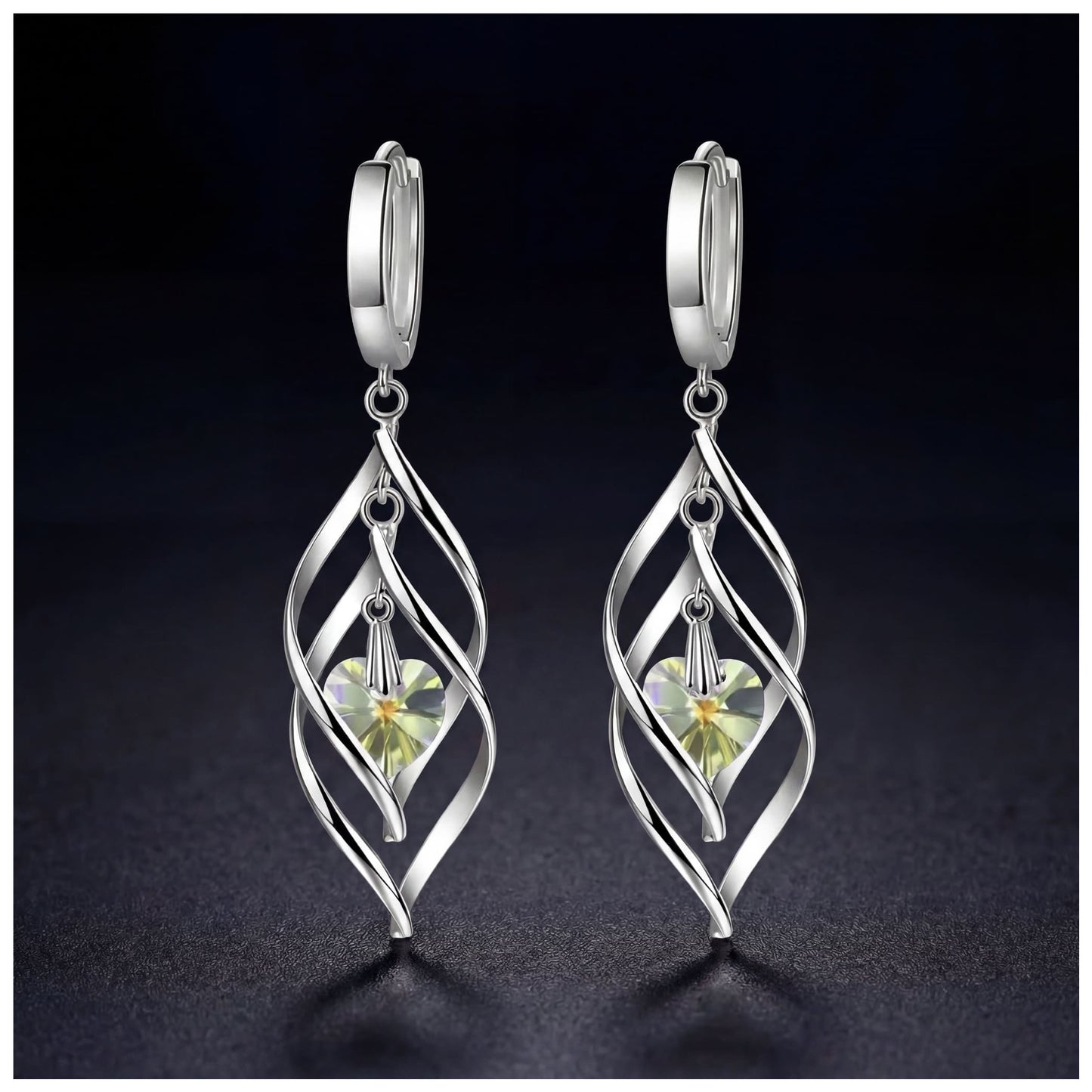 925S SILVER "YELLOW HOLLOW" OHRRINGE - ICERAIN JEWELRY