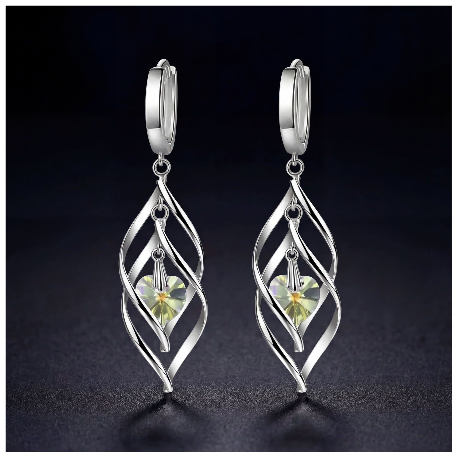 925S SILVER "YELLOW HOLLOW" OHRRINGE - ICERAIN JEWELRY