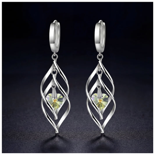 925S SILVER "YELLOW HOLLOW" OHRRINGE - ICERAIN JEWELRY