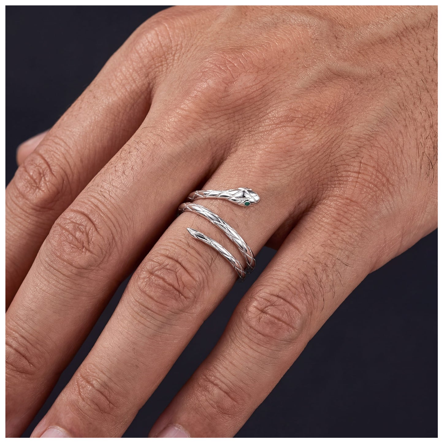925S SILVER "SNAKE V2" RING - ICERAIN JEWELRY