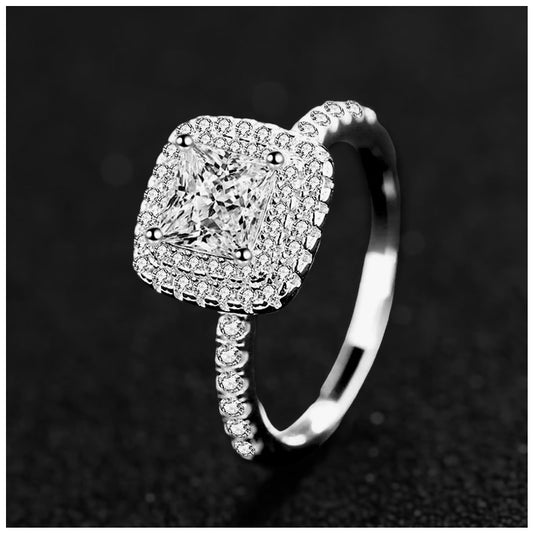 ICED OUT MOISSANITE "FOSOCO" WEISSGOLD 925S SILVER RING - ICERAIN JEWELRY