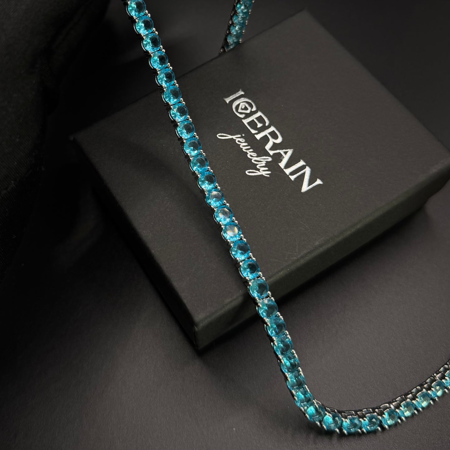 ICED OUT 5MM "SKYBLUE TENNIS" KETTE - ICERAIN JEWELRY