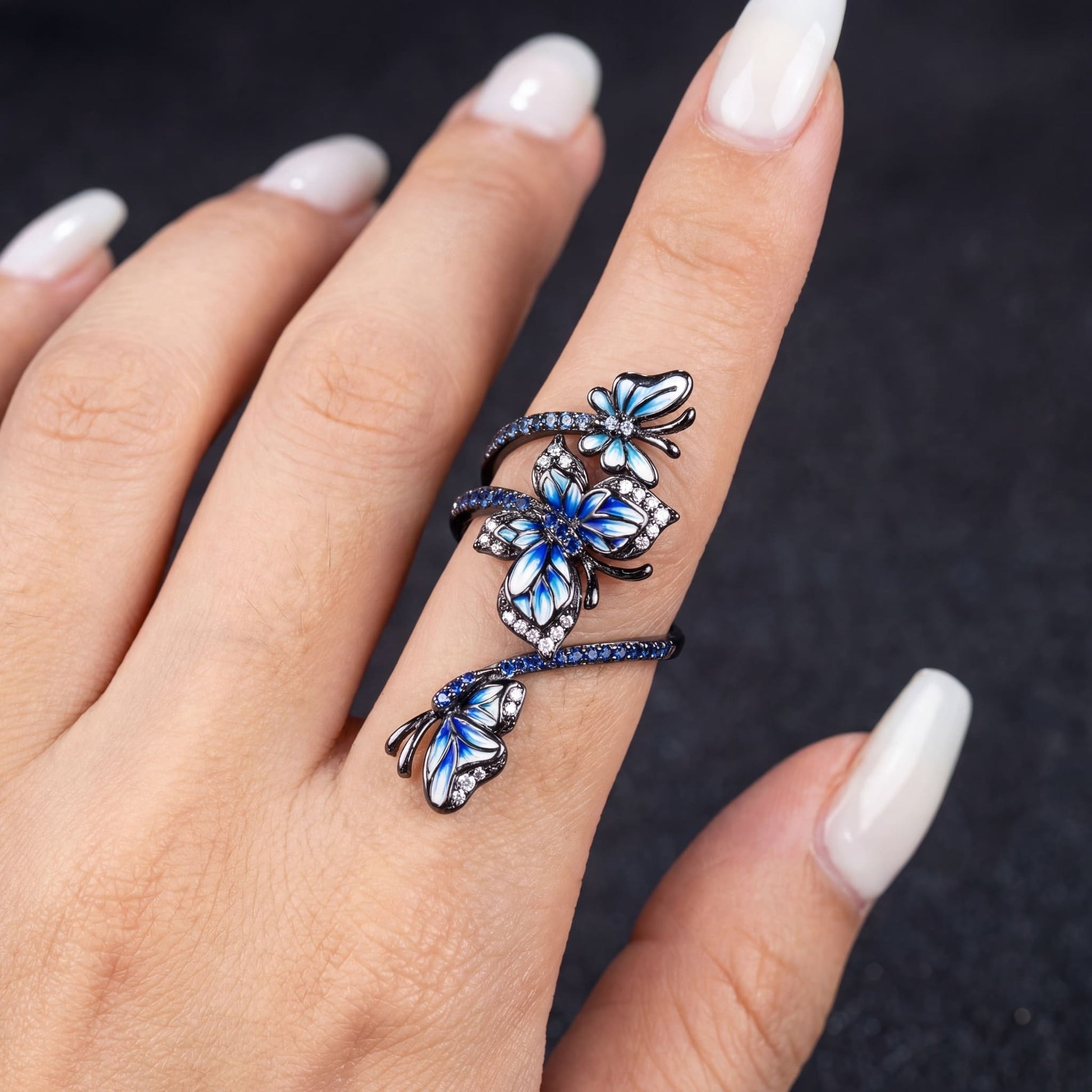 ICED OUT "TRIPLE BUTTERFLY" RING - ICERAIN JEWELRY