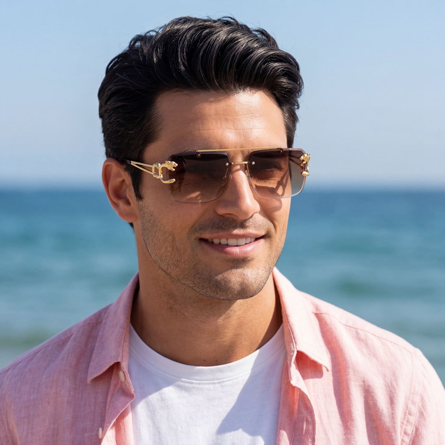EDELSTAHL "LEOPARDO" SONNENBRILLE - ICERAIN JEWELRY