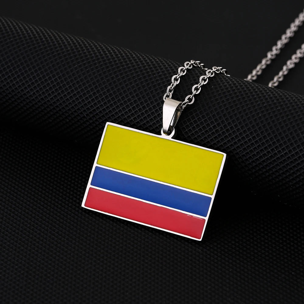 EDELSTAHL "COLOMBIA FLAG" LÄNDERKETTE - ICERAIN JEWELRY