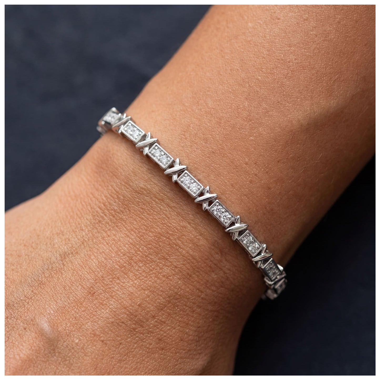 ICED OUT 3MM "SILVER XONE" ARMBAND - ICERAIN JEWELRY