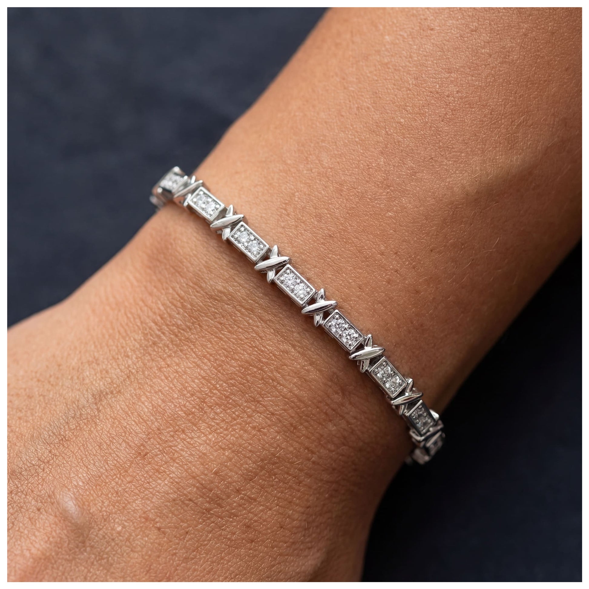 ICED OUT 3MM "SILVER XONE" ARMBAND - ICERAIN JEWELRY