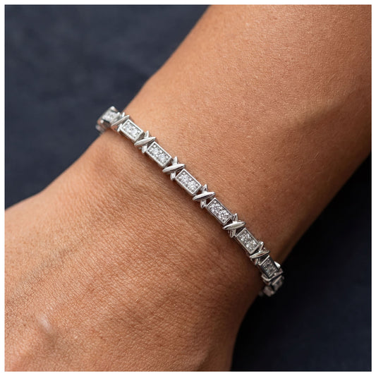 ICED OUT 3MM "SILVER XONE" ARMBAND - ICERAIN JEWELRY