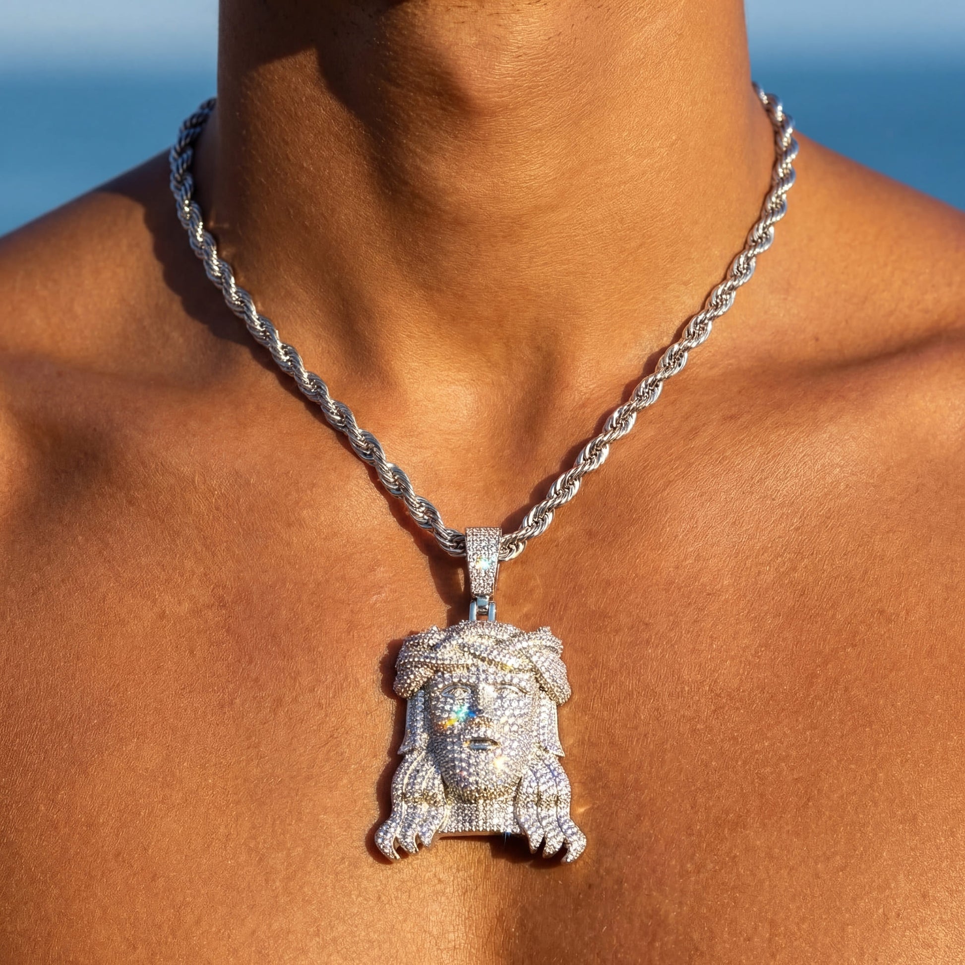 ICED OUT "JESUS" KETTE - ICERAIN JEWELRY