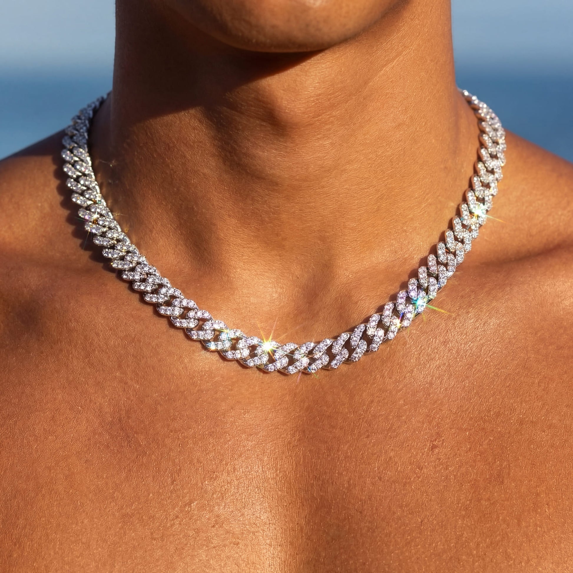 ICED OUT 9MM "SILVER CHOPPER CUBAN" KETTE - ICERAIN JEWELRY