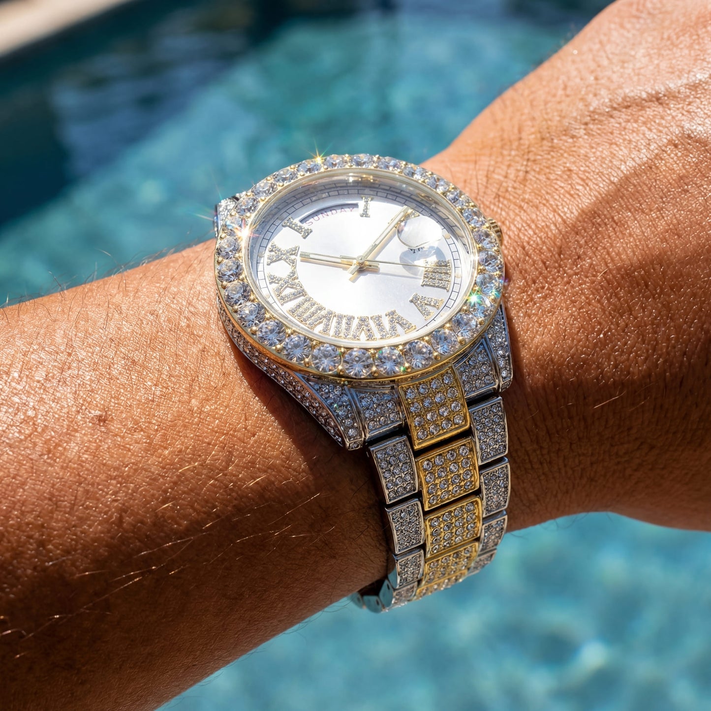 ICED OUT "LEHMING" UHR - ICERAIN JEWELRY
