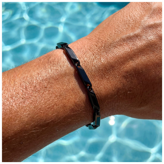 EDELSTAHL 4MM "BLACK PARONI" ARMBAND - ICERAIN JEWELRY