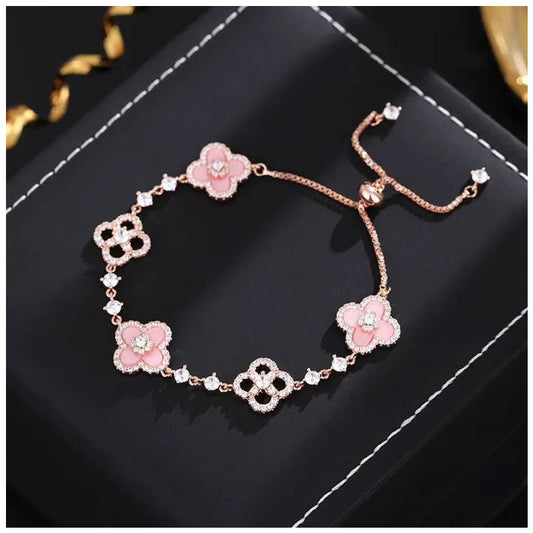 ICED OUT "PINK CLOVER" ARMBAND