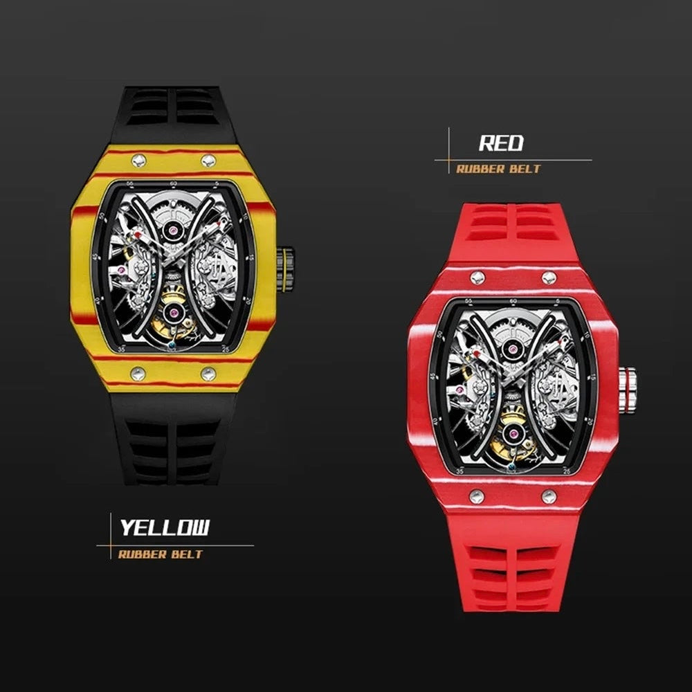 EDELSTAHL 50MM "SKELETON" UHR