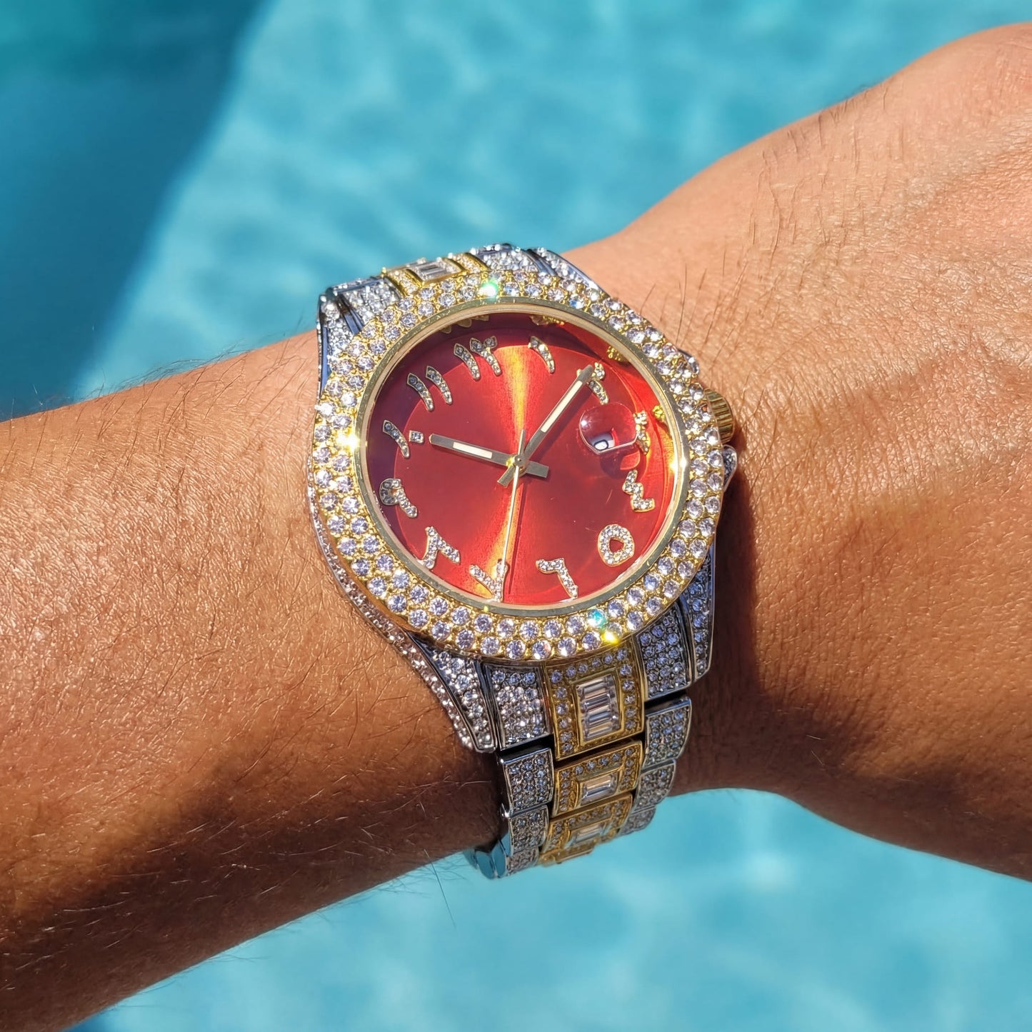 ICED OUT "ARABIC" UHR - ICERAIN JEWELRY