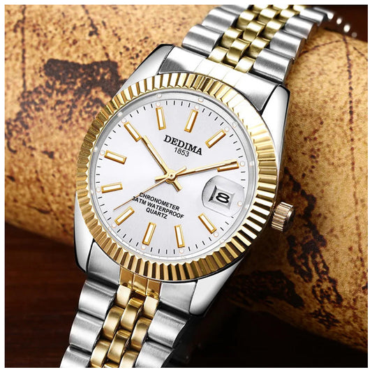 SALE | EDELSTAHL "SILVER/GOLD HANDLO" UHR - ICERAIN JEWELRY