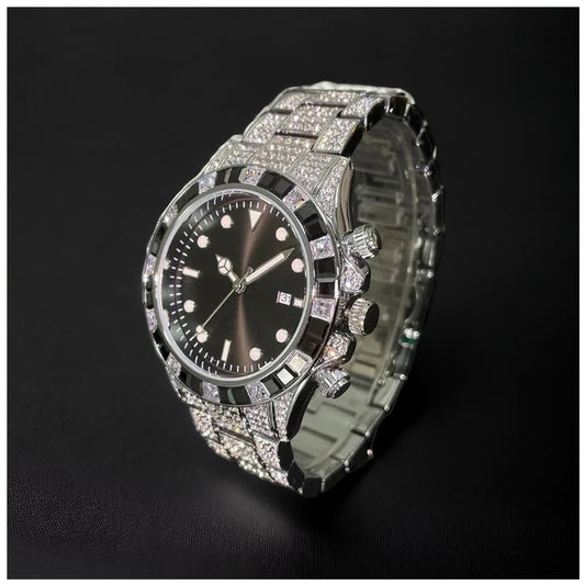 Luxus Designer Iced Out "Submalara" Uhr + Box + Armbandkürzer