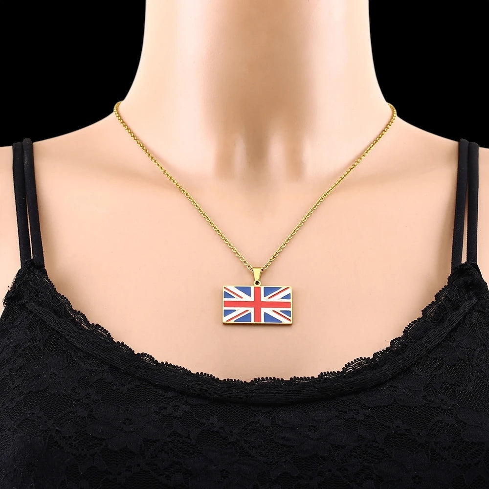 EDELSTAHL "UNITED KINGDOM FLAG" LÄNDERKETTE - ICERAIN JEWELRY