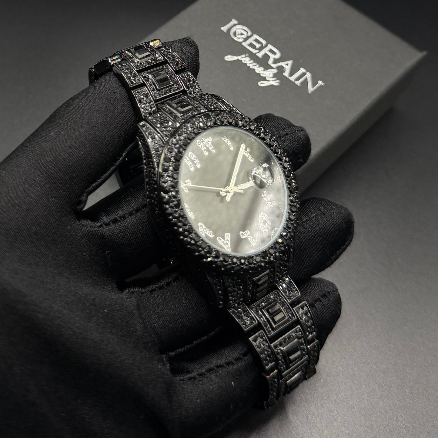 SALE | ICED OUT "BLACK ARABIC" UHR - ICERAIN JEWELRY