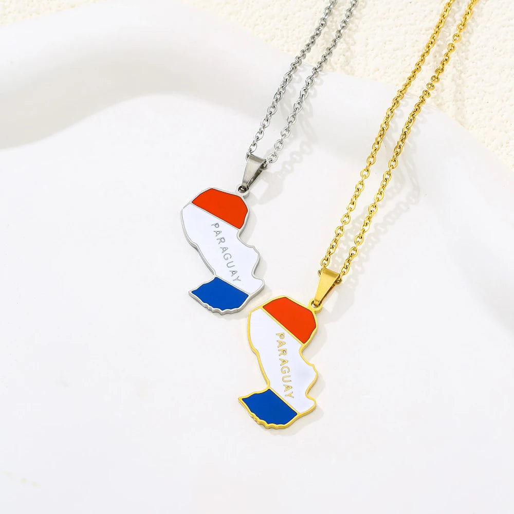 EDELSTAHL "PARAGUAY" LÄNDERKETTE - ICERAIN JEWELRY