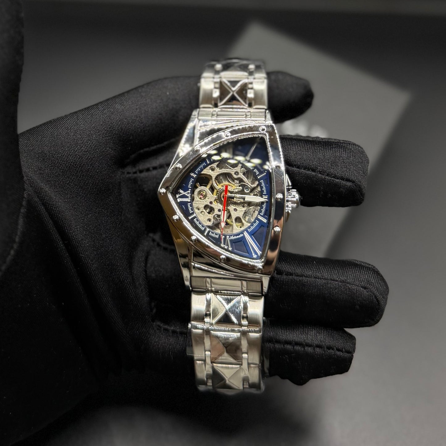 EDELSTAHL AUTOMATIK "TRIANGLAR V2" UHR - ICERAIN JEWELRY