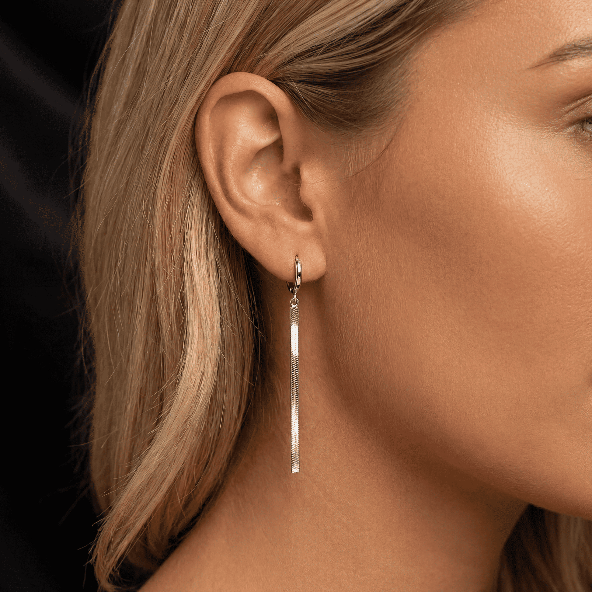 EDELSTAHL "LINE" OHRRINGE - ICERAIN JEWELRY