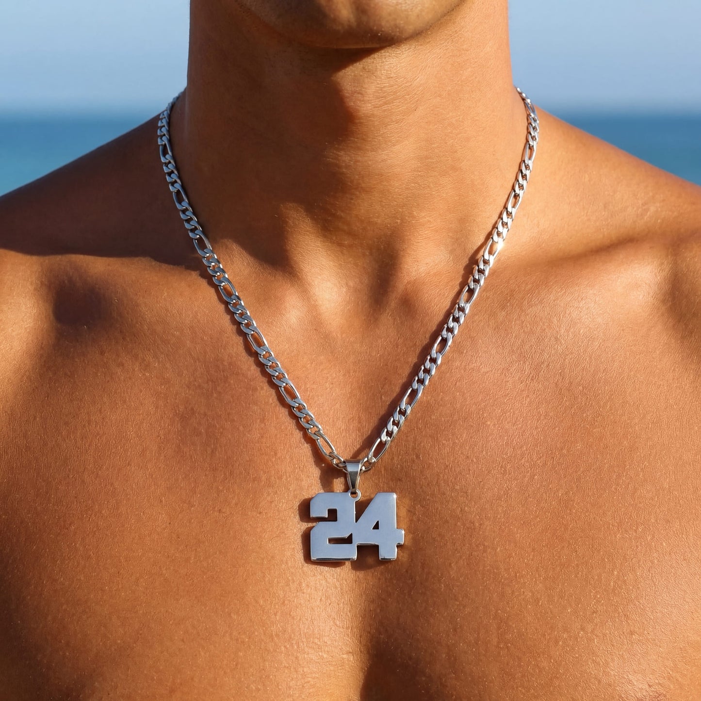 PERSONALISIERTE EDELSTAHL "NUMBER 0-99" KETTE - ICERAIN JEWELRY