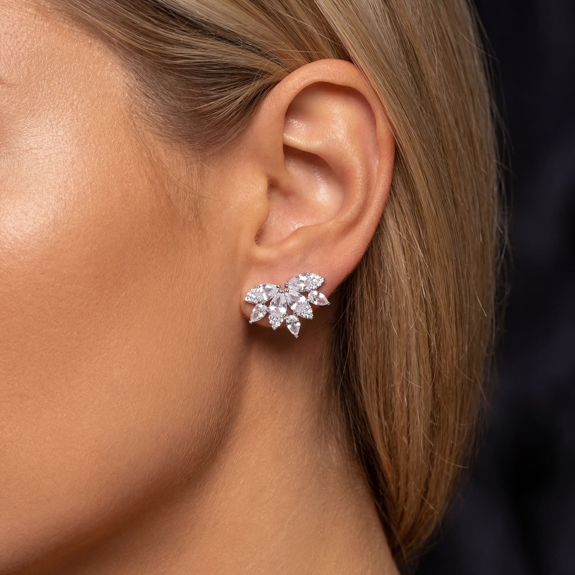 ICED OUT "CRYSTAL" OHRRINGE - ICERAIN JEWELRY