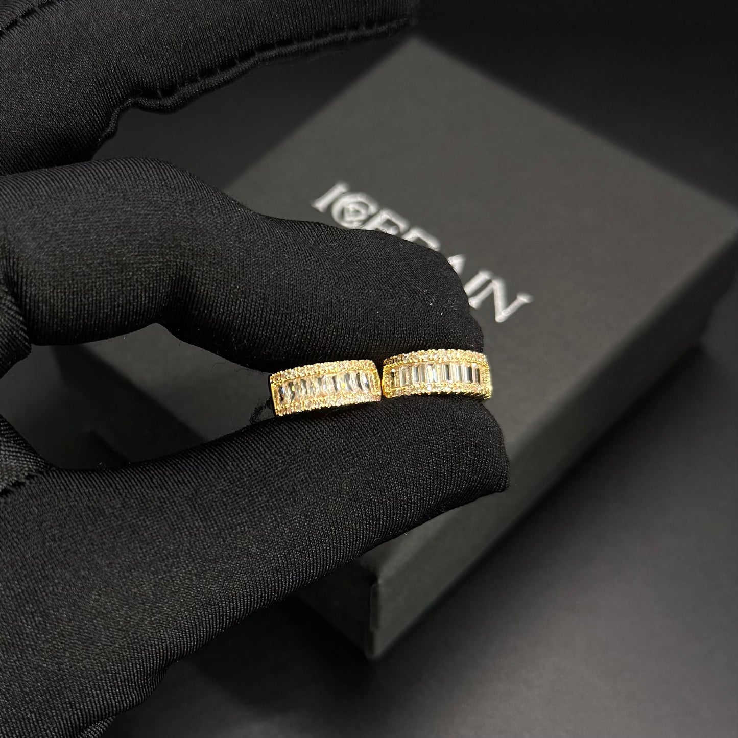 ICED OUT "GOLD CREOLES V2" OHRRINGE - ICERAIN JEWELRY