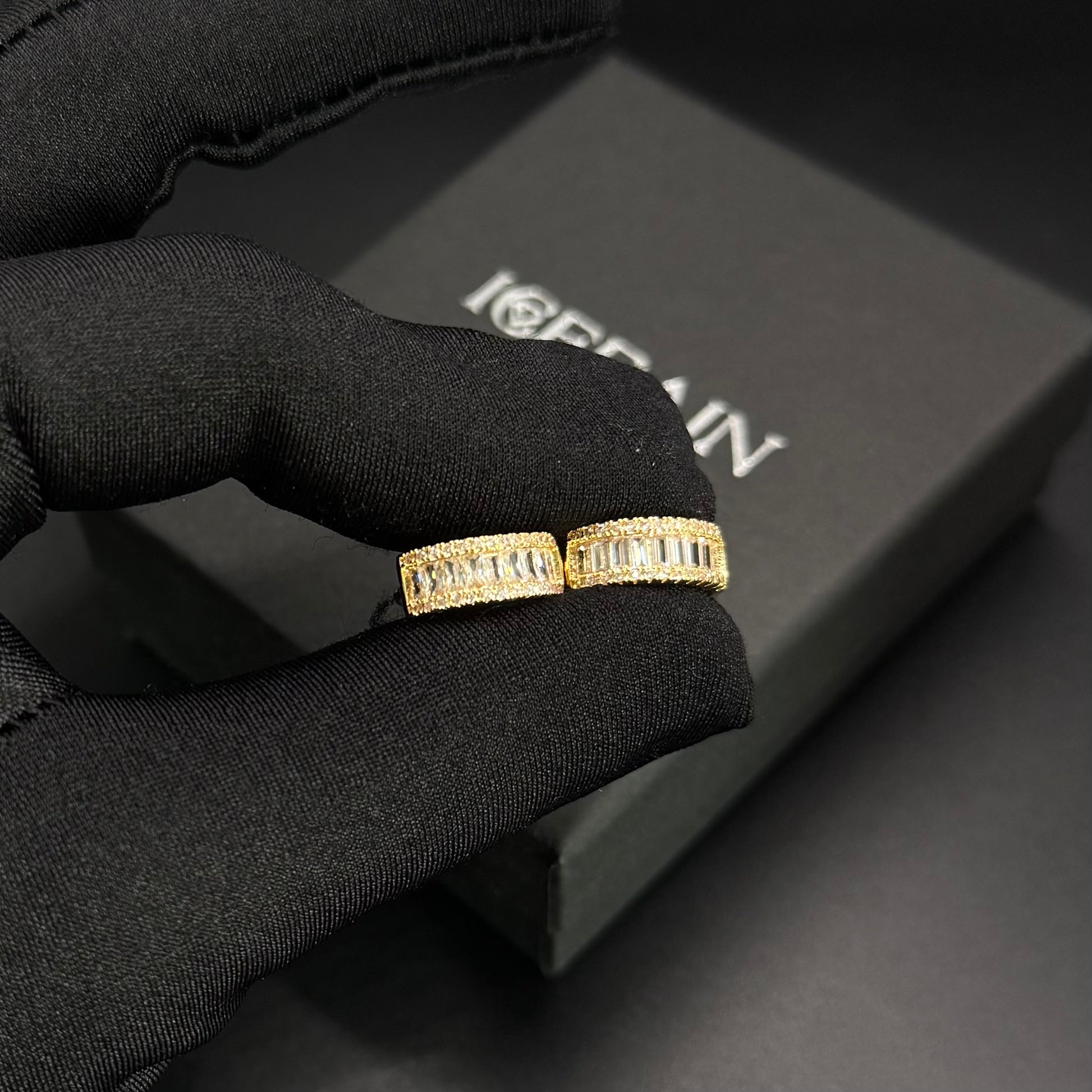 ICED OUT "GOLD CREOLES V2" OHRRINGE - ICERAIN JEWELRY