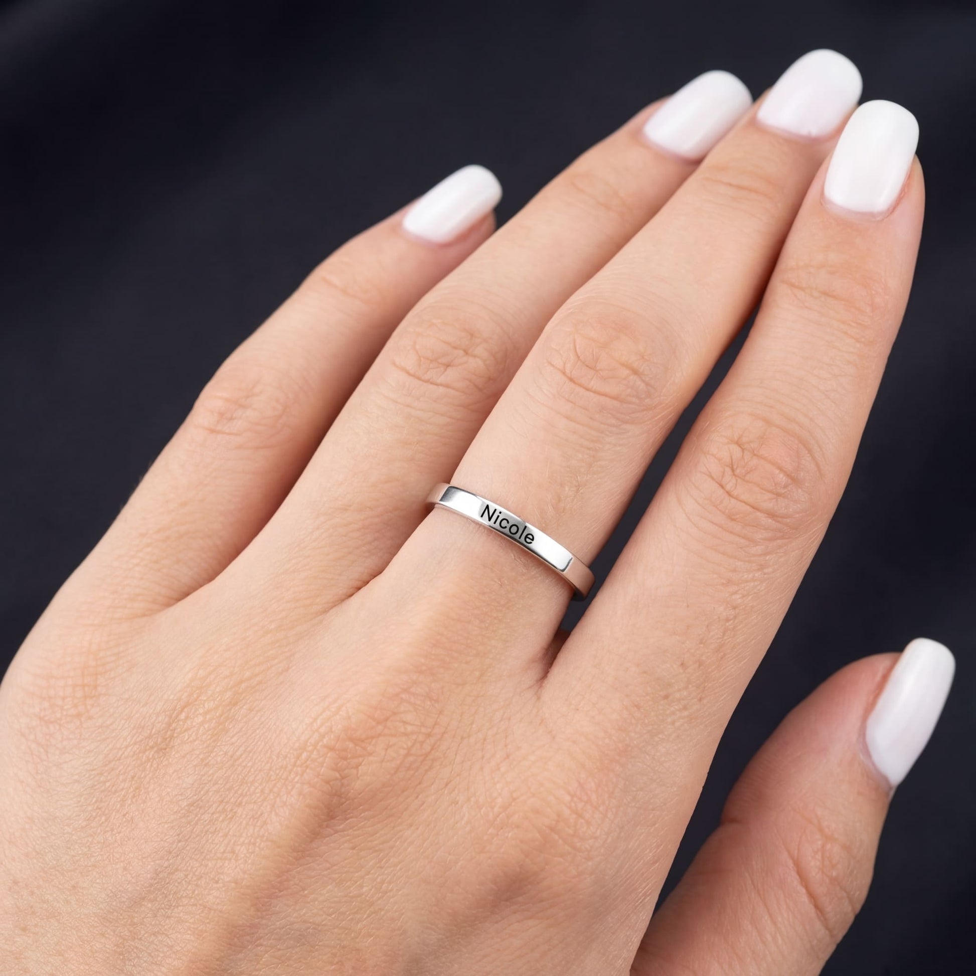 PERSONALISIERTER EDELSTAHL "VALENTINE" RING - ICERAIN JEWELRY
