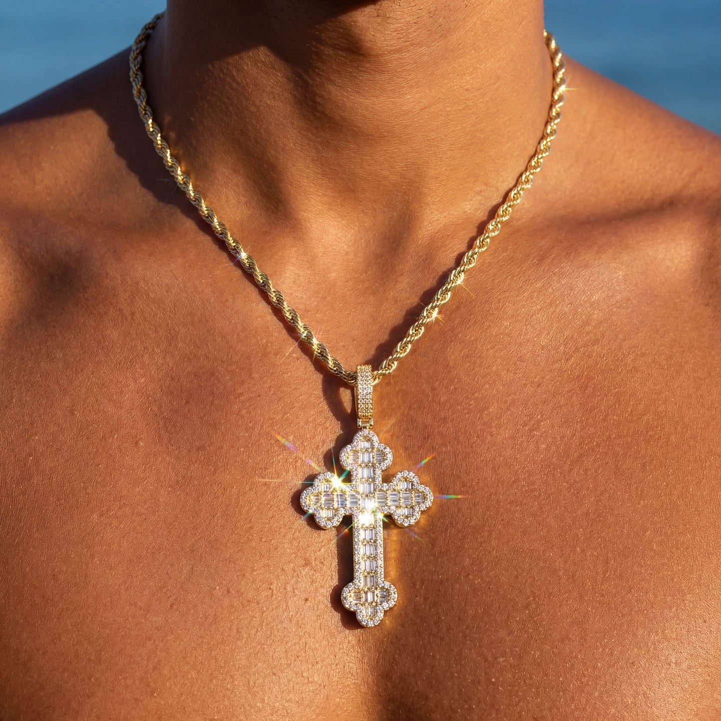 ICED OUT "CROSS V2" KETTE - ICERAIN JEWELRY