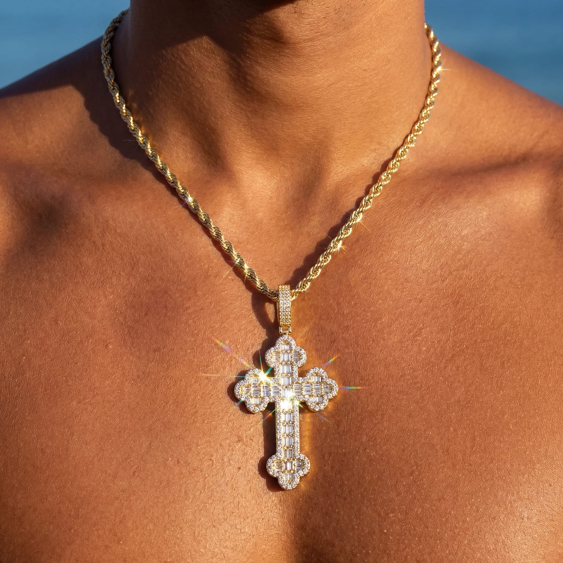 ICED OUT "CROSS V2" KETTE - ICERAIN JEWELRY
